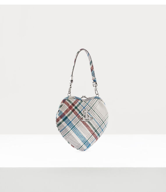 Vivienne Westwood Belle Heart Frame Purse in MADRAS CHECK